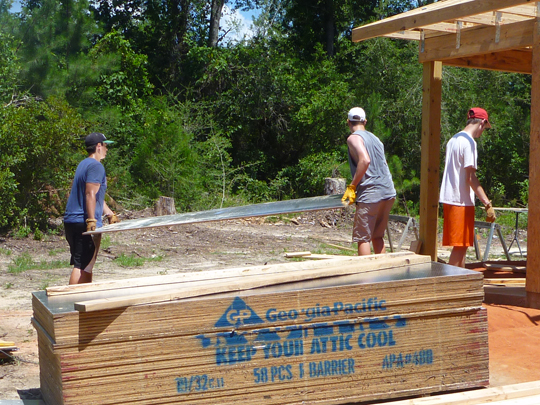 Volunteers working 