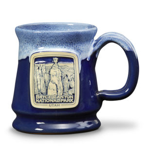 Bryce Canyon - Footed Mug - Navy Blue w/Powder White