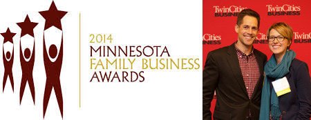 Niles and Annie Deneen at the Minnesota Family Business Award 2014