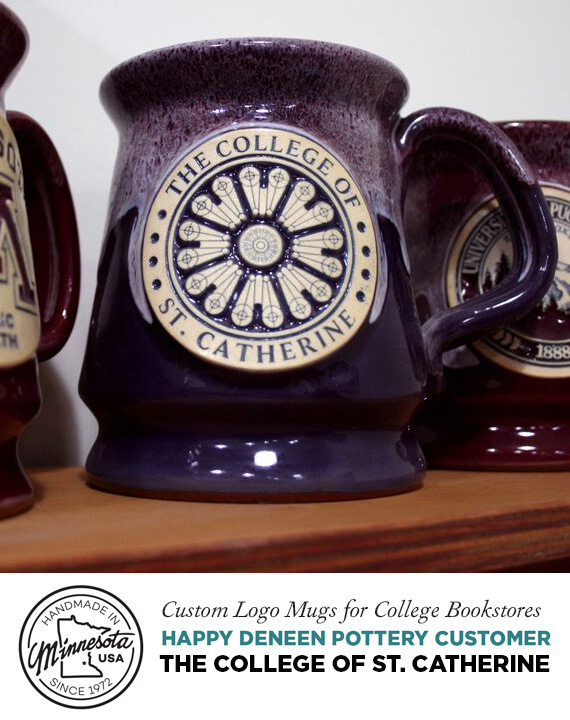 College Mug, St. Catherine, Custom Pottery and Logo Mug