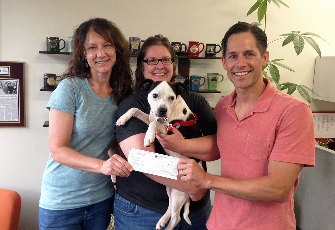 Melissa Dewoskin and Andrea Craig (and puppy Leon!) with Niles 