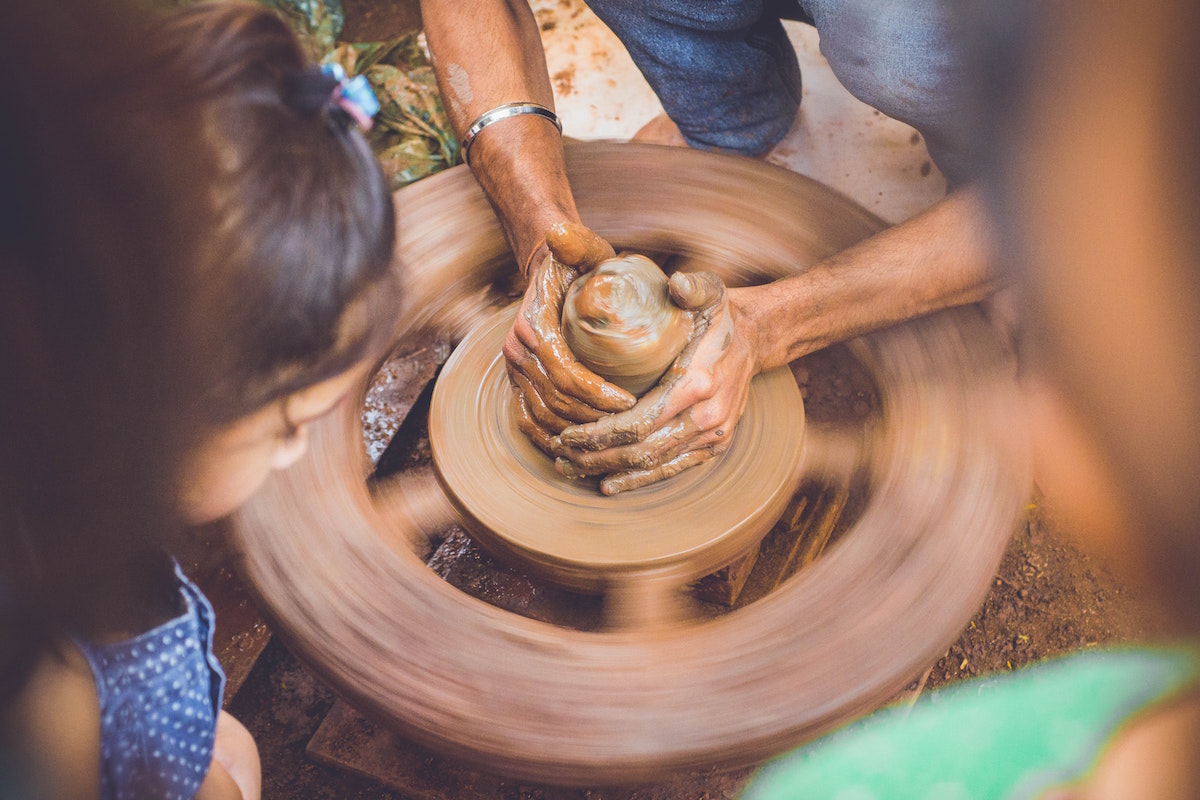 Pottery Wheel Throwing Class: Splatterware New York City