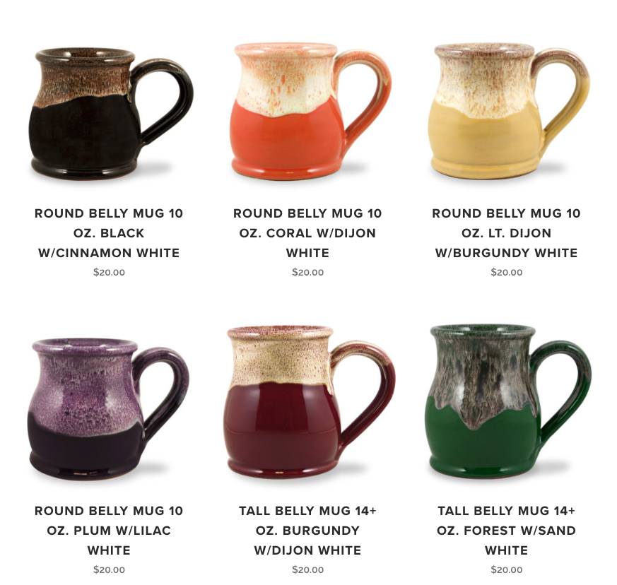 deneen pottery mugs