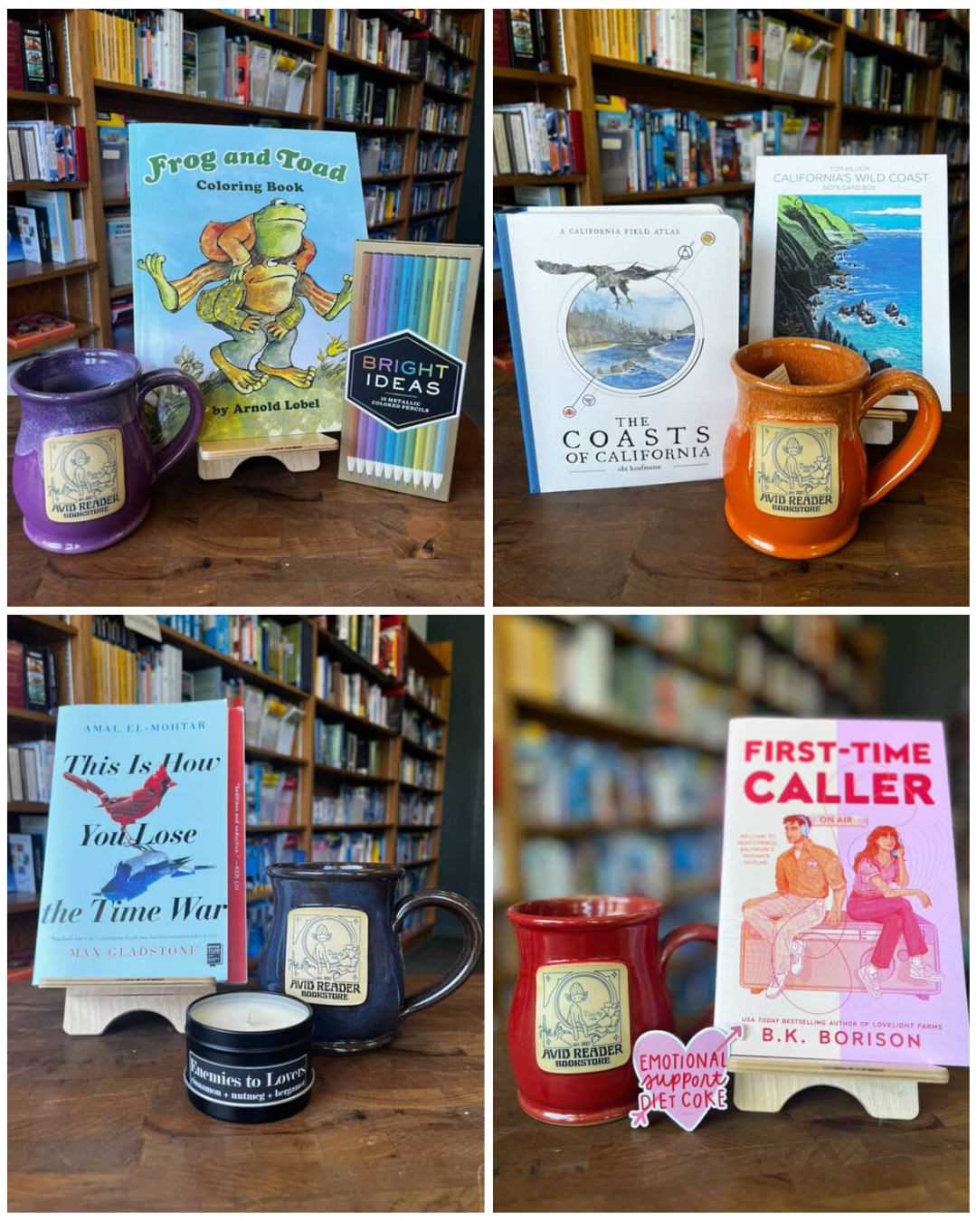 avid reader mug pairs with different books