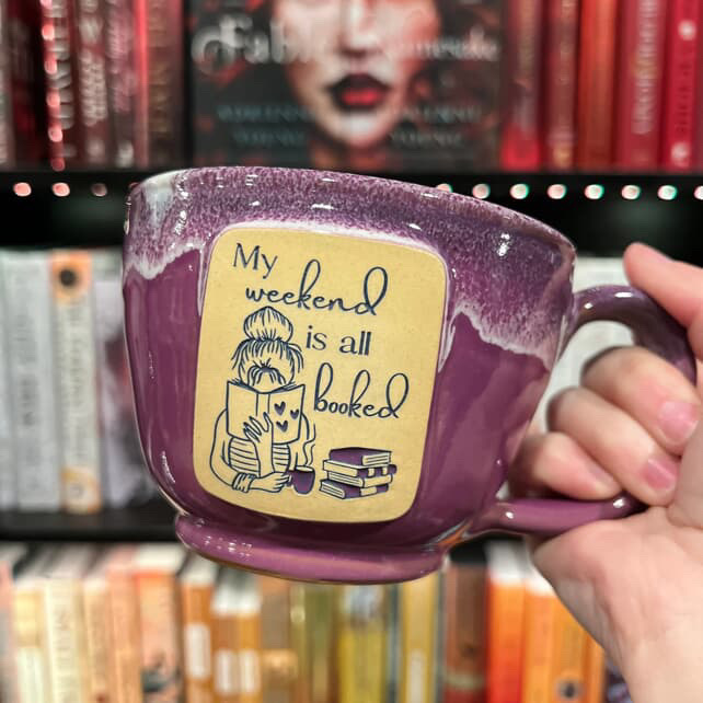 my weekend is all booked mug