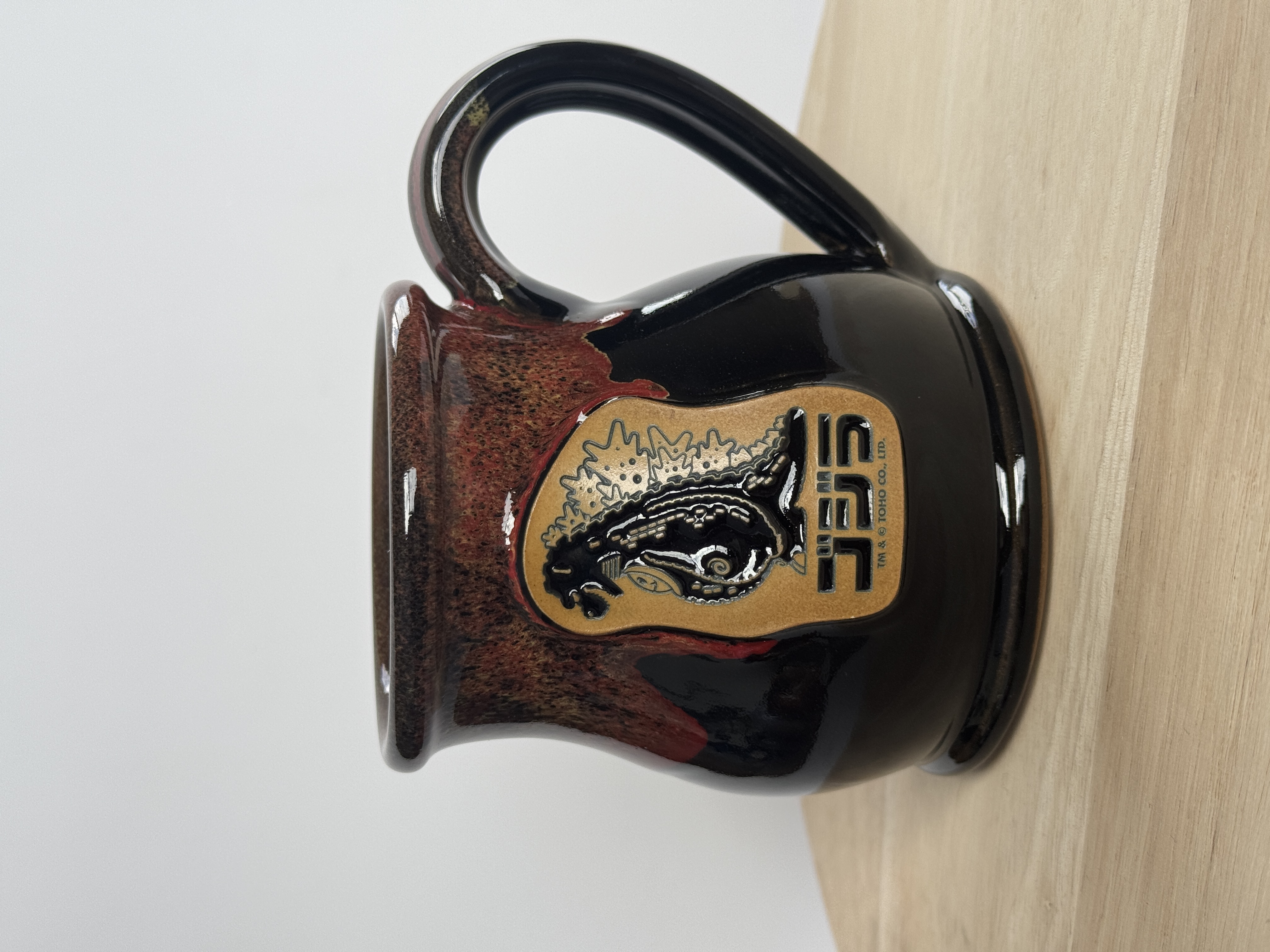 Godzilla mug by deneen pottery 